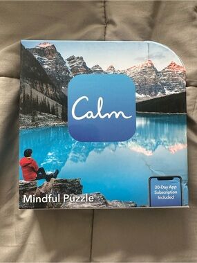 Brand New Calm Mindful Puzzle - Blue Lake Scene